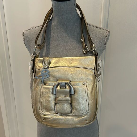 B. Makowsky Gold Handbag - Picture 1 of 10